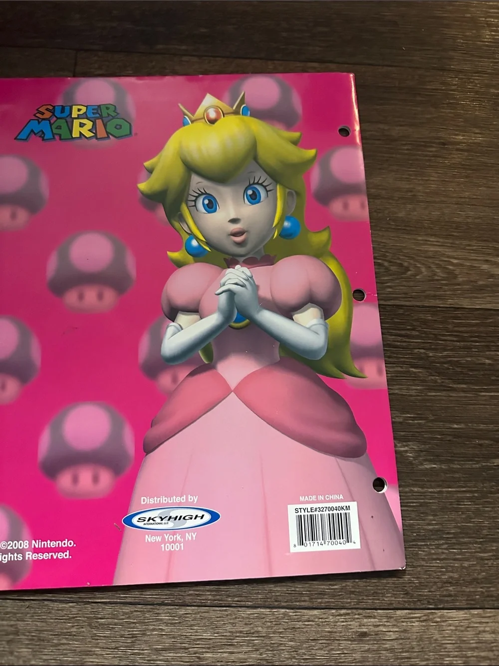 Princess Peach New Pink Super Mario 2008 Nintendo with calendar inside